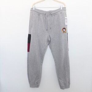 Born Fly‎ Mens Sweatpants Size 2X Gray Patch Logo Joggers Streetwear Athleisure
